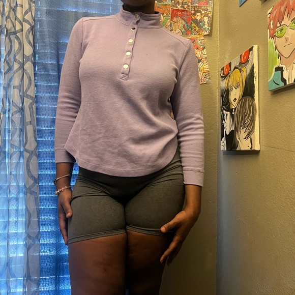 cute kendra scott purple long sleeve button up - Picture 2 of 5